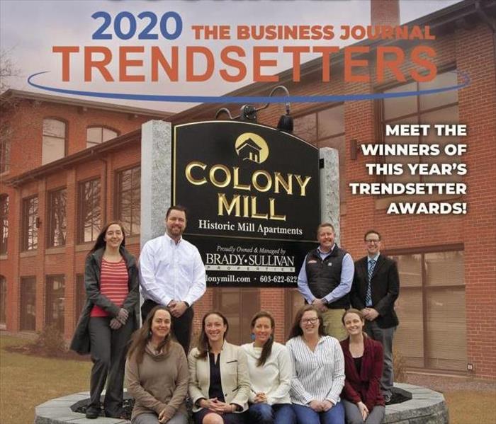 The cover of The Business Journal including a group photo of Cheshire Counties 2020 Trendsetters